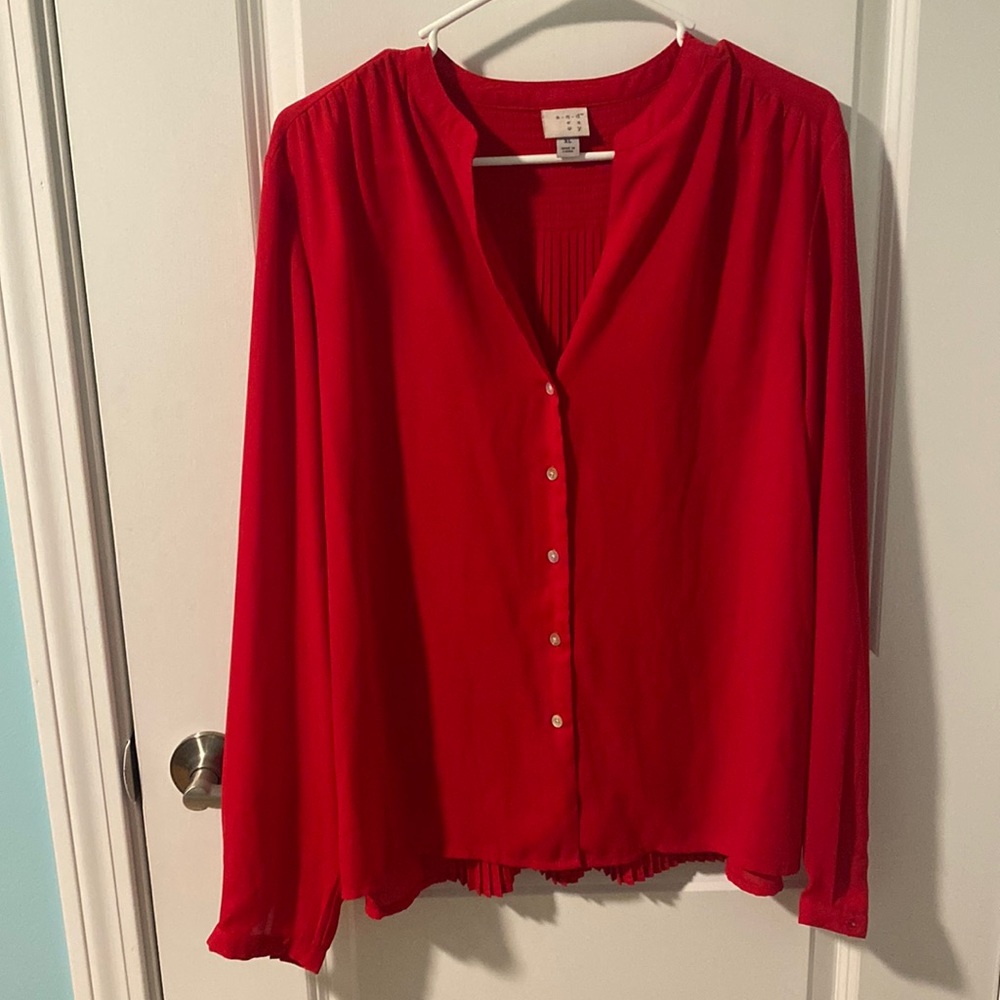 Red blouse